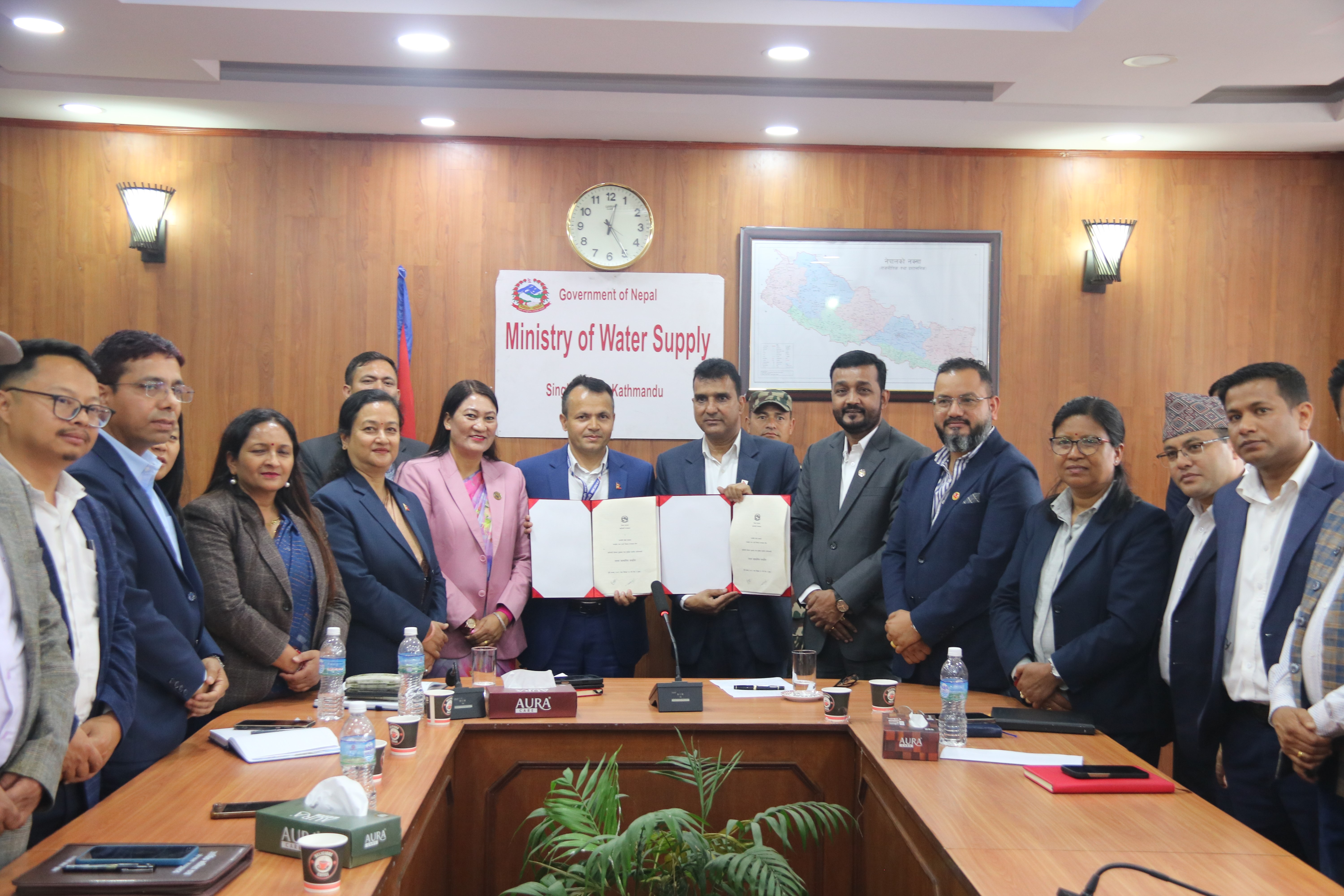 खानेपानी मन्त्रालय र कर्णाली प्रदेश जलस्रोत मन्त्रालयबीच कर्णालीमा खानेपानी समस्या समाधान गर्ने सहमति