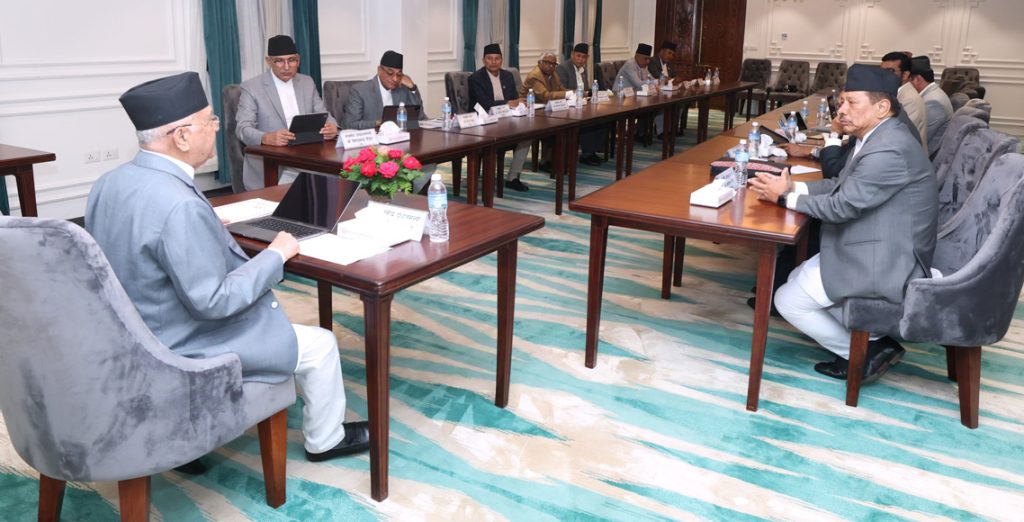 मन्त्रिपरिषद्को बैठक बस्दै